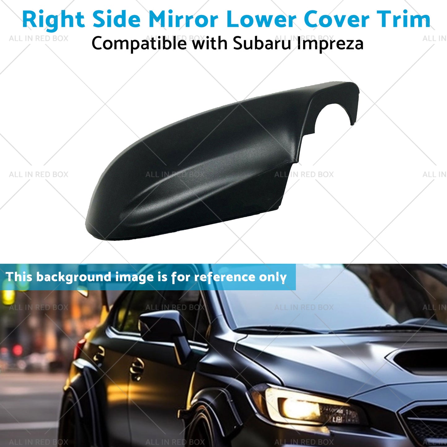 Right Mirror Lower Cover Trim Suitablefor 16-23 Subaru Impreza Forester Outback