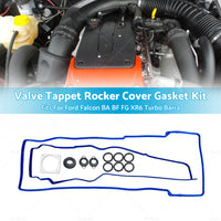 Valve Tappet Rocker Cover Gasket Kit Fits For Ford Falcon BA BF FG XR6 Turbo