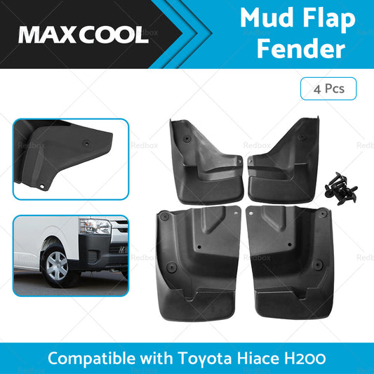 4x Splash Guard Mud Flap Fender Mudguard Suitable for Toyota Hiace H200 Series