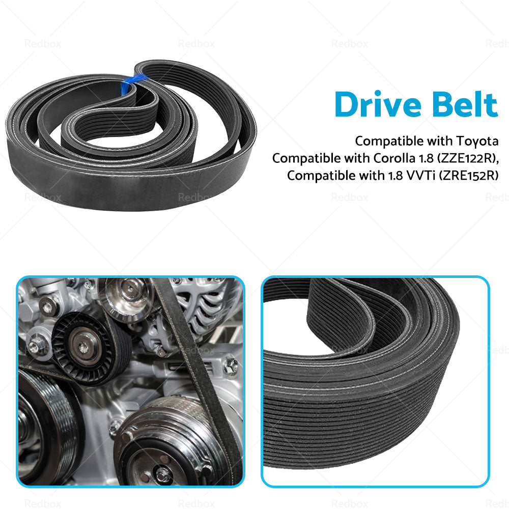{{ Ribbed Belt 6PK1810 Suitable for Toyota Corolla 1. 8 ZZE122R 1. 8VVTi ZRE152R }} - Buy Car Parts Online at {{ Kaka Auto Parts }}.
