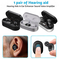 1 Pair Digital Rechargeable Hearing Aids In Ear Enhancer Sound Voice Amplifier