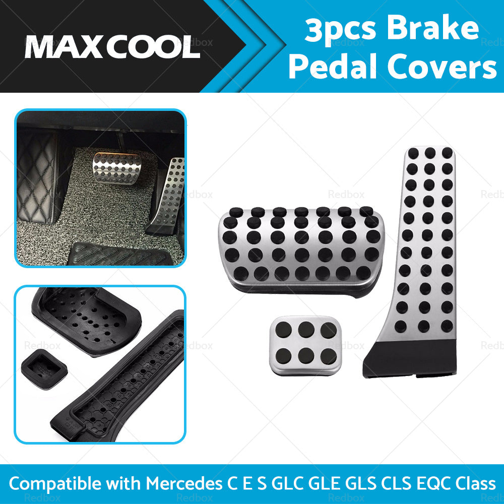 3PCS Brake Pedal Pad Cover Suitable For Mercedes C E S GLC GLE GLS CLS EQC Class