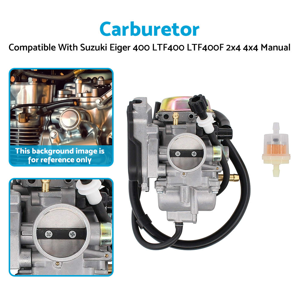 Carburetor Suitable For Suzuki Eiger 400 LTF400 LTF400F 2x4 4x4 Manual 02-07