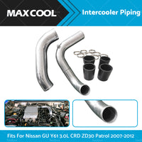 ALUNMINUM INTERCOOLER PIPING fits NISSAN GU Y61 3. 0L CRD ZD30 PATROL 2007-2012