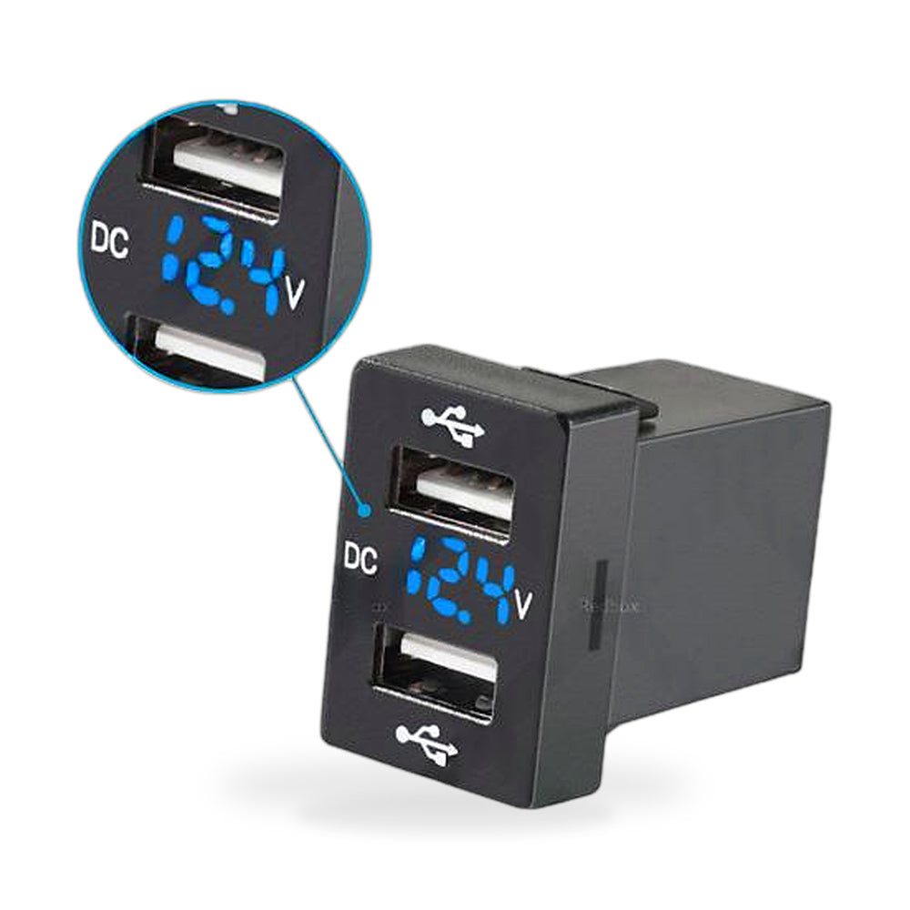Dual USB Charger Volt Meter Suitable for Toyota Land Cruiser 200 Series