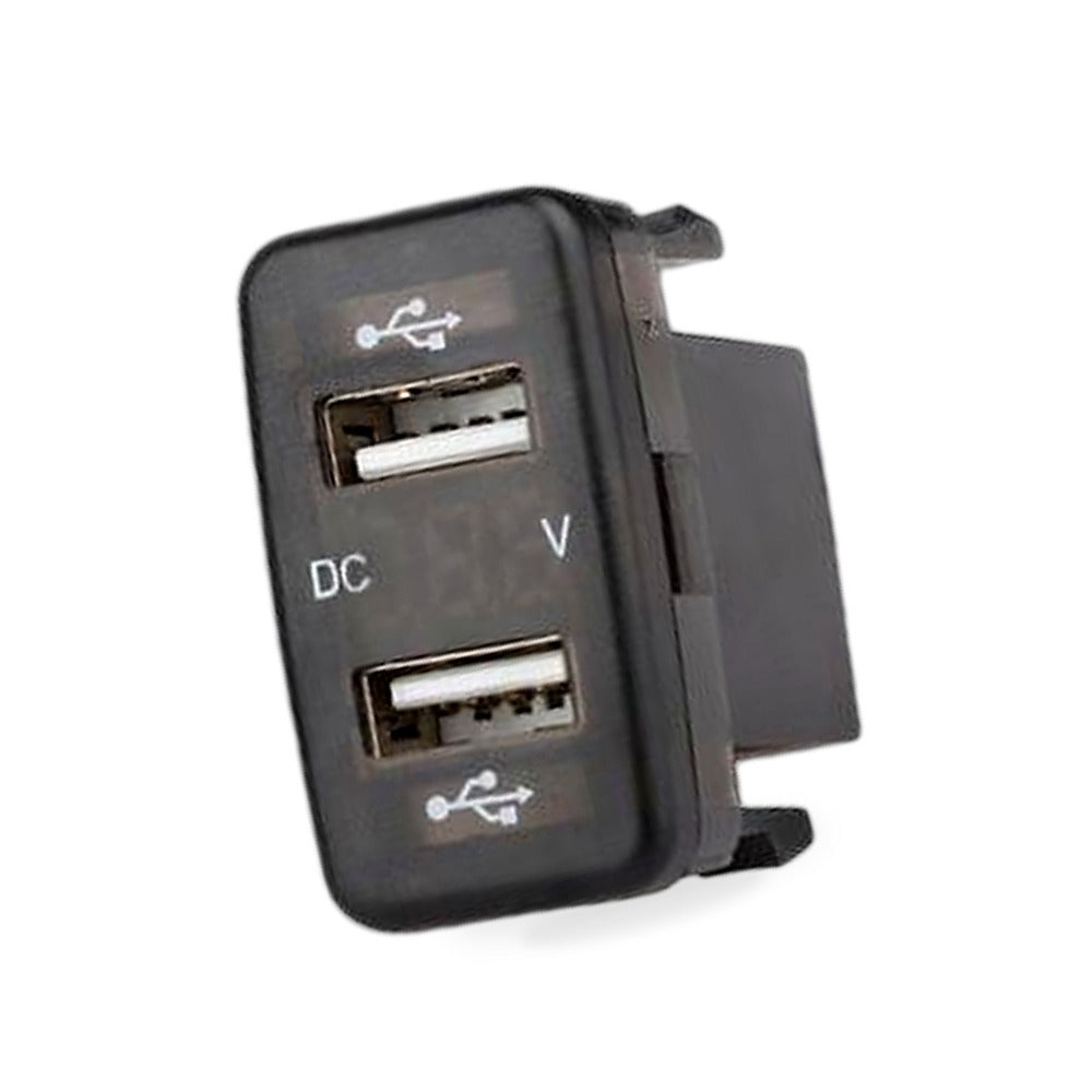 Dual USB Car Charger Socket 4.2A Voltmeter Suitable for Toyota 86