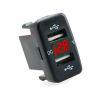 Dual USB Car Charger Socket 4.2A Voltmeter Suitable for Toyota 86