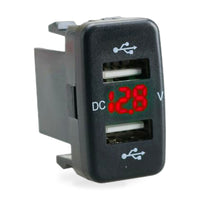 Dual USB Car Charger Socket 4.2A Voltmeter Suitable for Toyota 86