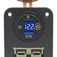 50A Dual USB Socket Flush Mount Recessed Plate Suitable for QC 3.0