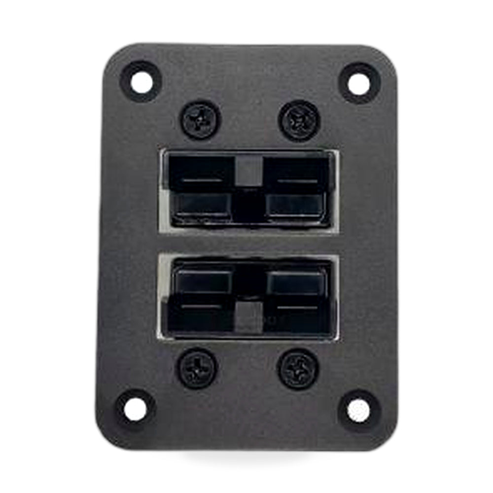 Dual Twin Aluminum Flush Mount Plate Suitable for Anderson Style Plug 50A