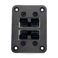 Dual Twin Aluminum Flush Mount Plate Suitable for Anderson Style Plug 50A