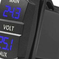 12V-24V Dual Voltmeter Battery Monitor LED Digital Car Boat Marine Gauge