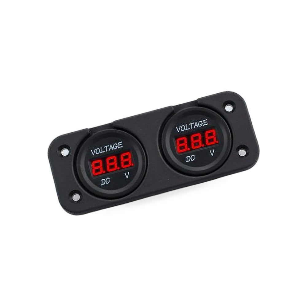 Digital LED Volt Meter Dual Battery Monitor Suitable for Boat Marine DC 12V-24V
