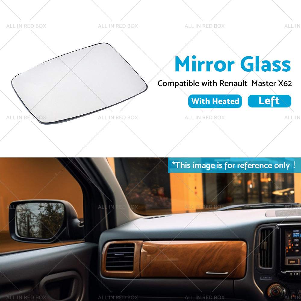 Left Mirror Glass Suitable for Renault Master X62 2010-2019 Heated Convex Base