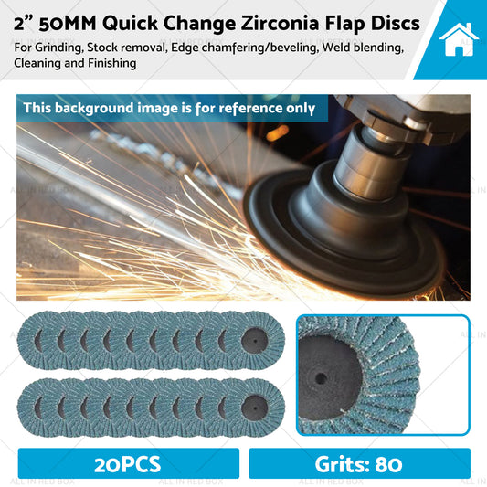 20X 2 inch  50MM Quick Change Zirconia Flap Discs Metal Sanding Flap Discs