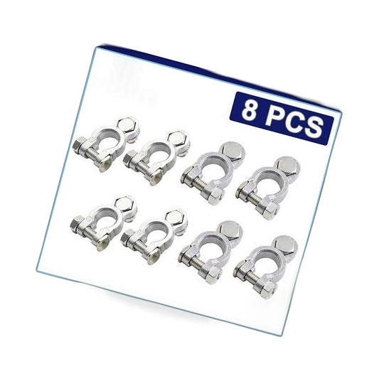 8PCS Car Battery Terminals Positive Negative Connectors Suitable for Most Car Bo