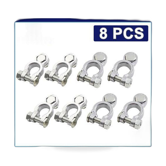 8PCS Car Battery Terminals Positive Negative Connectors Suitable for Most Car Bo