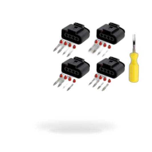 Ignition Coil Connector Repair Kit 4x 4-Way Female Suitable for Audi A1