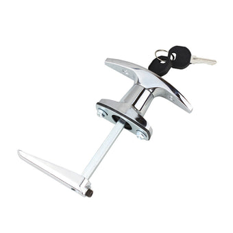 compare product 2 Set Chrome Rear Fixing T Handle Lock W or  Key For Trailer Caravan Canopy Toolbox