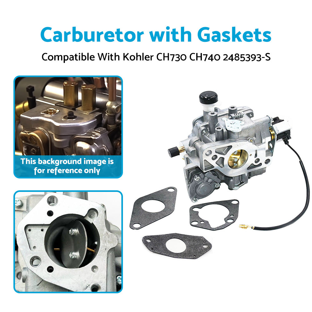 Carburetor Carby Carb with Gaskets Suitable For Kohler CH730 CH740 2485393-S