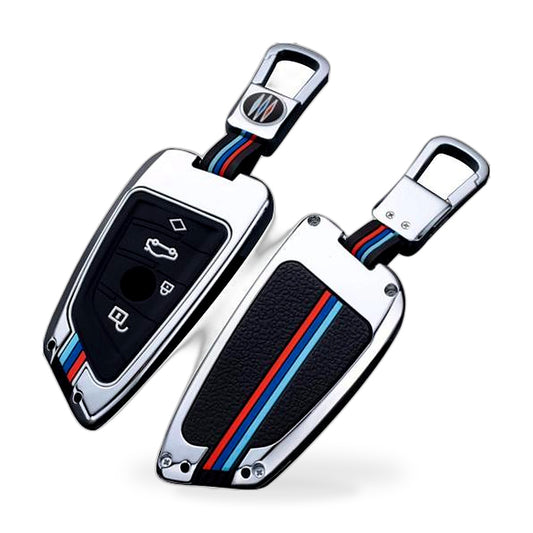 Key Fob Cover Case, Keychain, Metal Shell Cover Compatible for BMW 2 5 6 7 X1 X2 X3 X5 X6 Series - ZT2