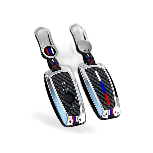 Key Fob Cover Case, Keychain, Metal Shell Cover Compatible for BMW 2 5 6 7 X1 X2 X3 X5 X6 Series