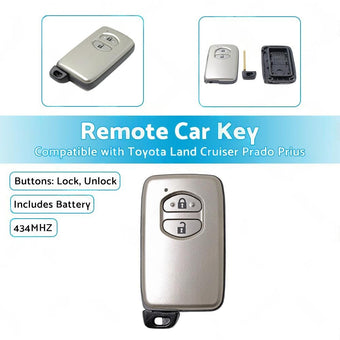 compare product 2-Button Remote Car Key Suitable for Toyota Prado 434MHz
