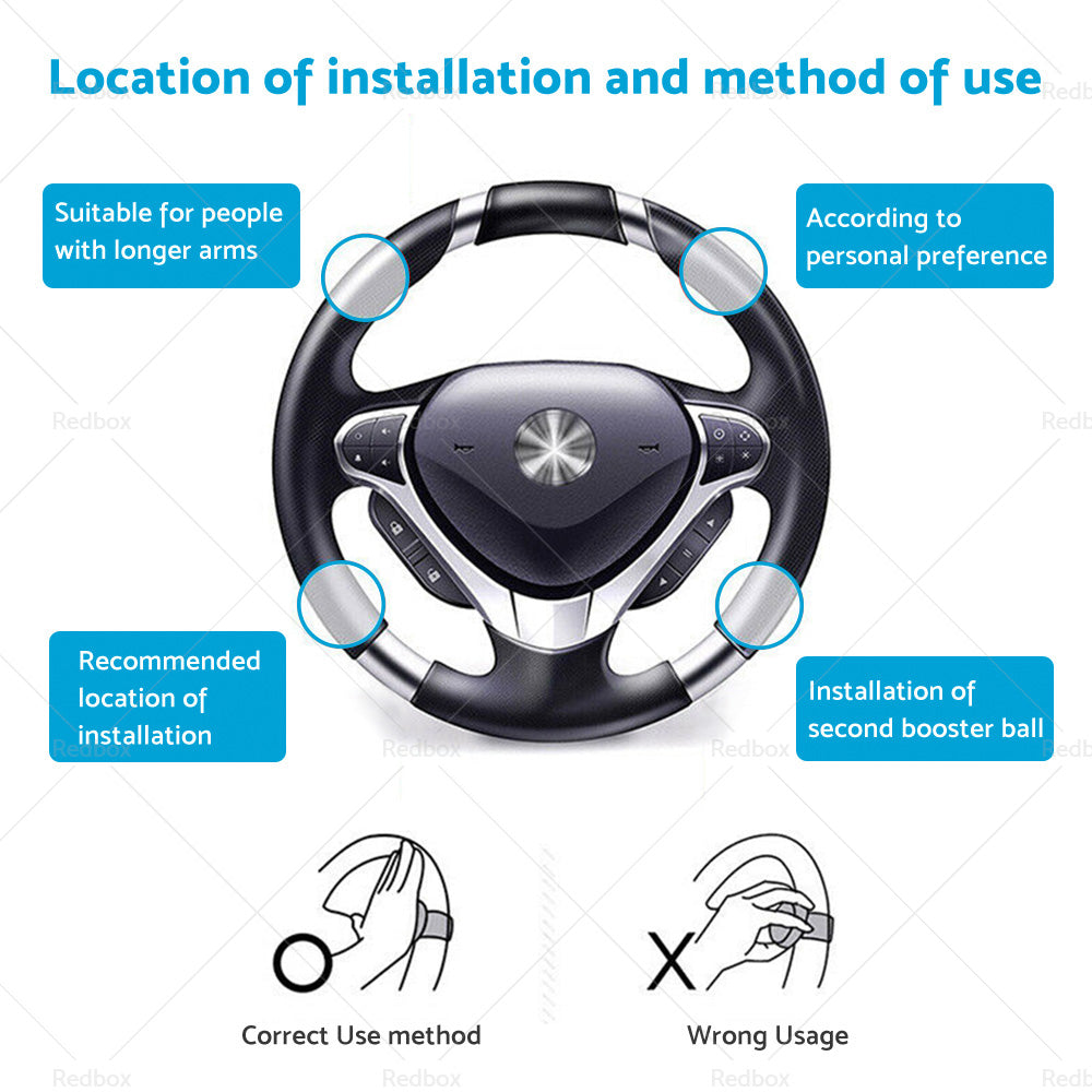 Universal Car Steering Wheel Handle Knob Aid Car Truck Booster Ball Spinner Knob