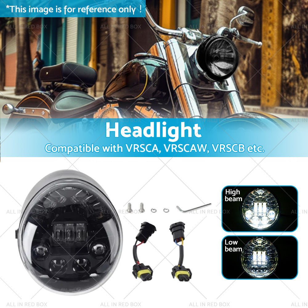 LED Headlight Hi Lo Lamp Suitable For Harley Davidson VROD V-Rod VRSC VRSCA