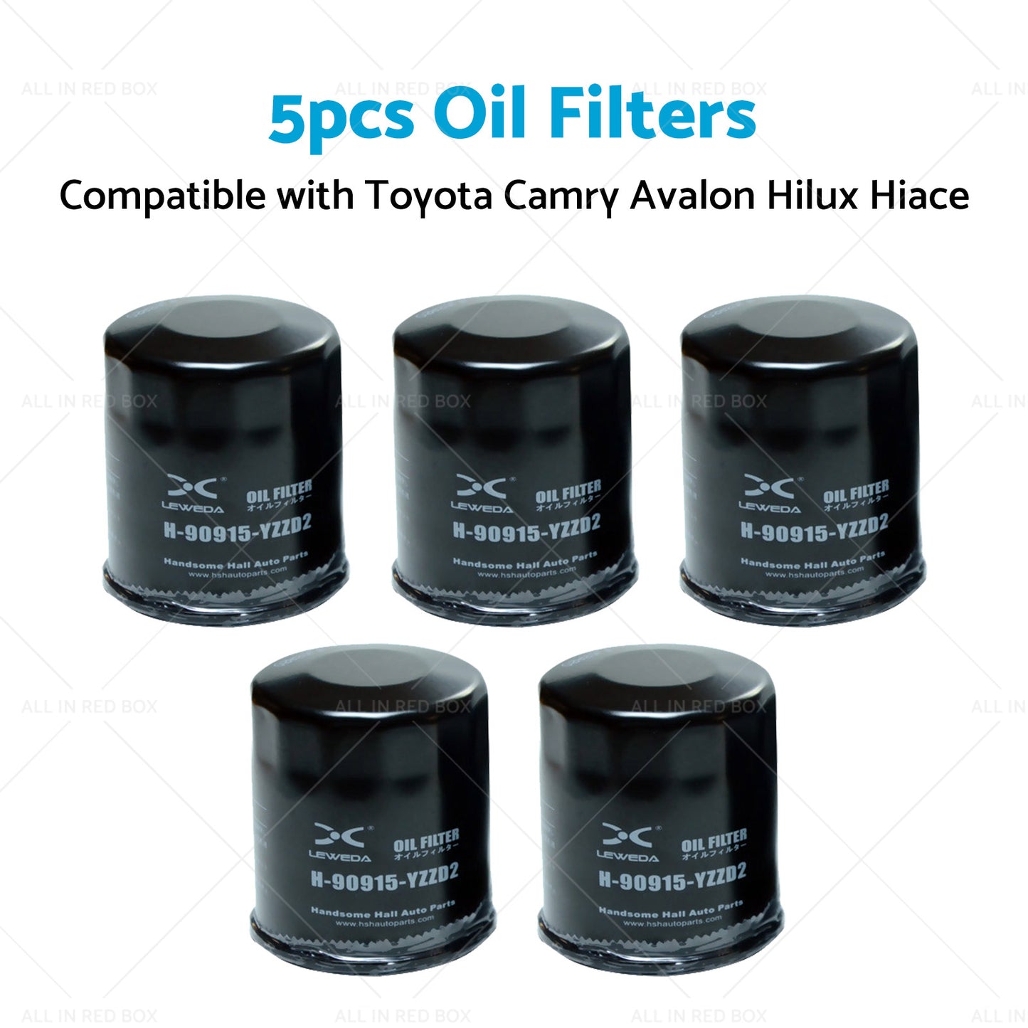 5x Oil Filter Suitable for Toyota Camry Avalon Hilux Hiace 90915-YZZD2 1KDFTV