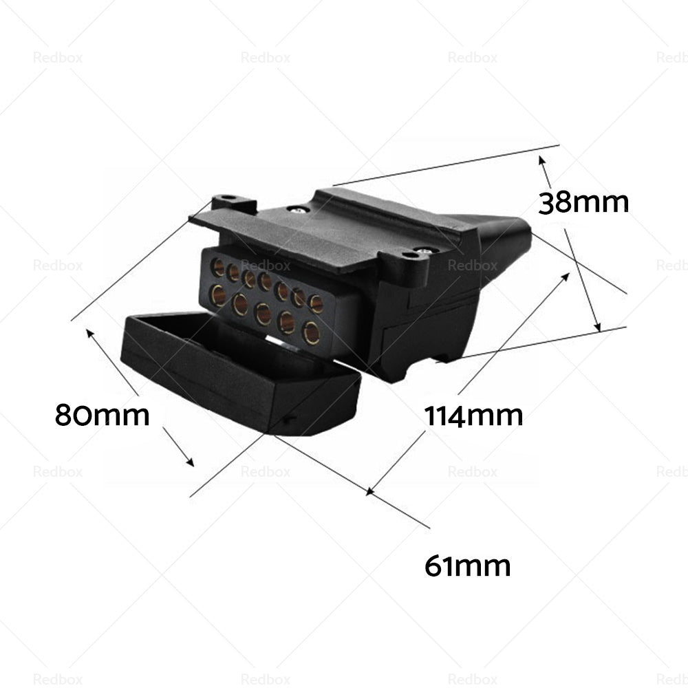 Suitable For Trailer Connector 12 Pin Flat Female Socket Car Caravan 82072BL