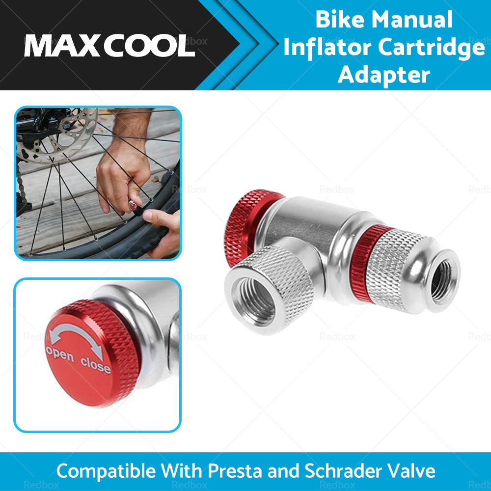 Bike Manual Inflator Cartridge Valve CO2 Inflator Cartridge Adapter Presta