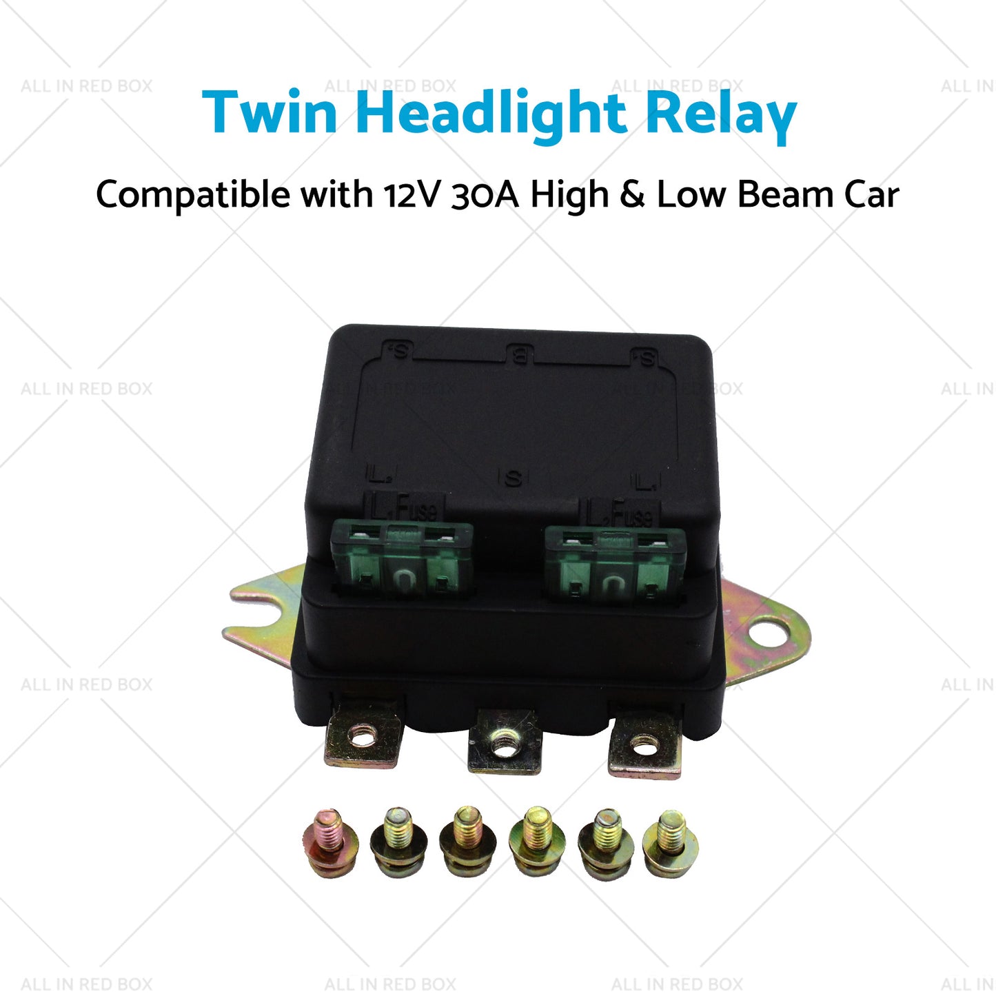 Universal Twin Headlight Relay 12V 30A High  and  Low Beam Car Accessory NLR-132