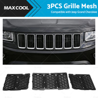 3X ABS Front Grille Mesh Grill Insert Kit Suitable For 14-16 Jeep Grand Cherokee