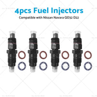 4PCS Desiel Fuel Injectors Suitable for Nissan Navara QD32 D22 3. 2L 1997-2001