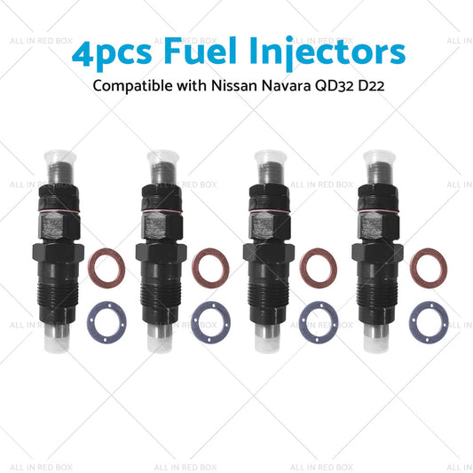 4PCS Desiel Fuel Injectors Suitable for Nissan Navara QD32 D22 3.2L 1997-2001