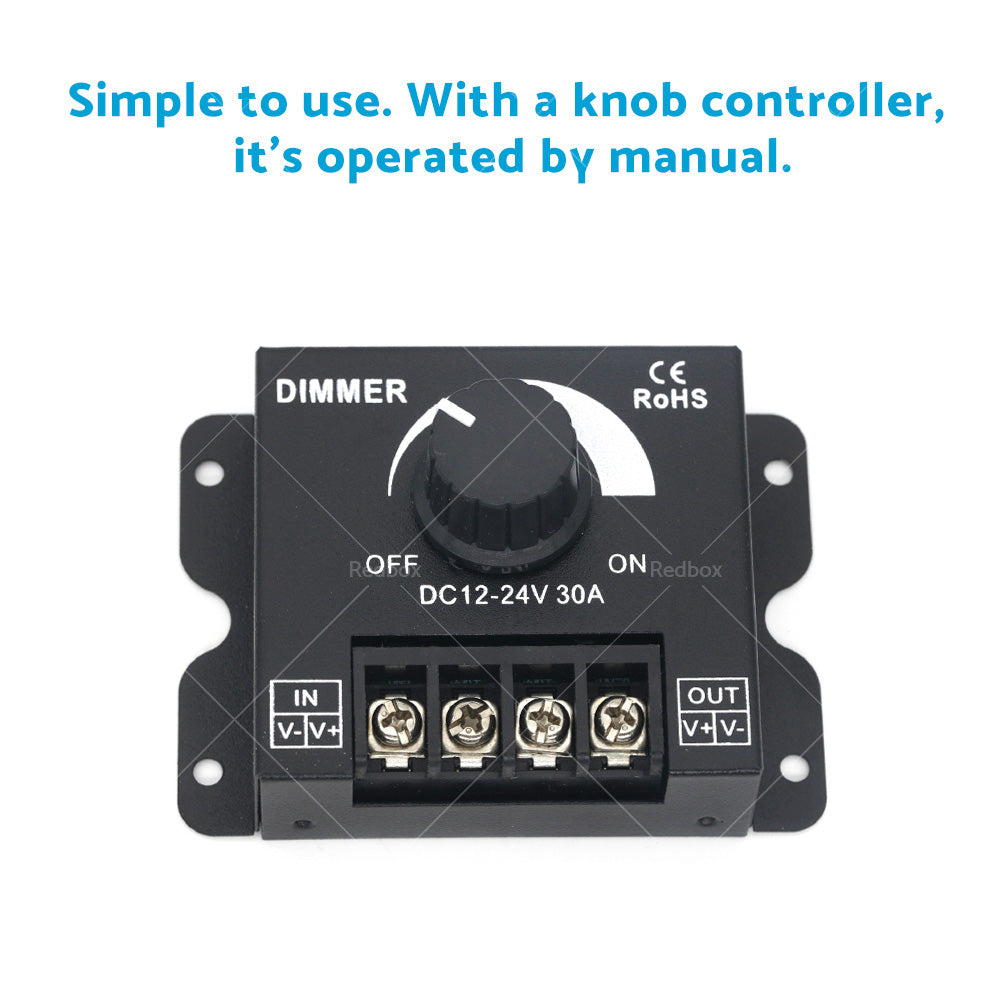 12V-24V Metal LED Switch Dimmer Controller Manual Operation for Strip Light