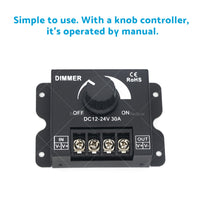 12V-24V Metal LED Switch Dimmer Controller Manual Operation for Strip Light