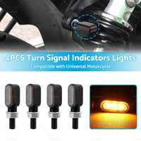 4x Motorcycle Indicators Turn Signal Blinkers Amber Mini LED Light Universal AU