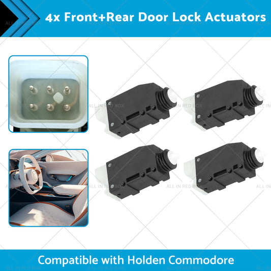 4x Front+Rear Door Lock Actuators Suitablefor 99-05 Holden Commodore VT VX VU VY