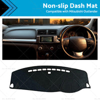 Black Non-Slip Dash Mat Cover Suitable For Mitsubishi Outlander 2006-2012