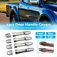 Chrome 4PCS Door Handle Covers Suitable for Mitsubishi Triton MN ML 2006 - 2014