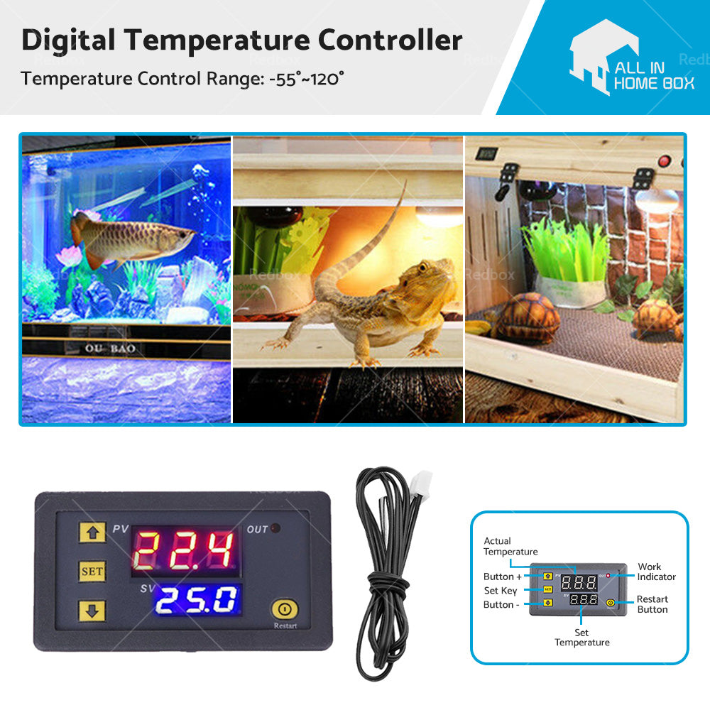 12V Intelligent Digital Temperature Controller Thermostat Temp Control Switch