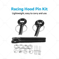 Universal Racing Mount Bonnet Hood Lock Latch Pins Kit Set Suitable For Cars