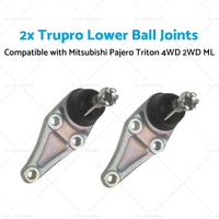 2x Trupro Lower Ball Joints Suitable for Mitsubishi Pajero Triton 4WD 2WD ML