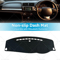 Black Non-Slip Dash Mat Cover Suitable For Mitsubishi Outlander 2006-2012