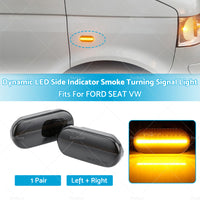 2x Dynamic LED Side Marker Lights Turn Signal Indicator fit for VW Golf MK4 Ford