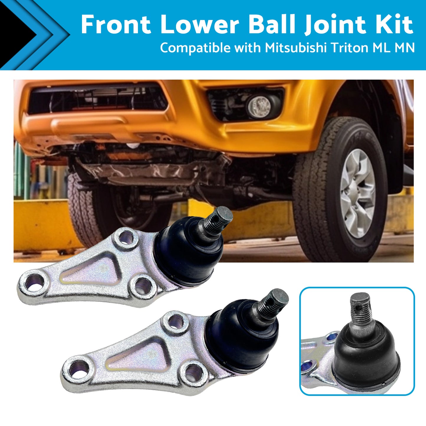 {{ 2PCS Front Lower Ball Joint Kit Suitable for Mitsubishi Pajero III Wagon L200 }} - Buy Car Parts Online at {{ Kaka Auto Parts }}.