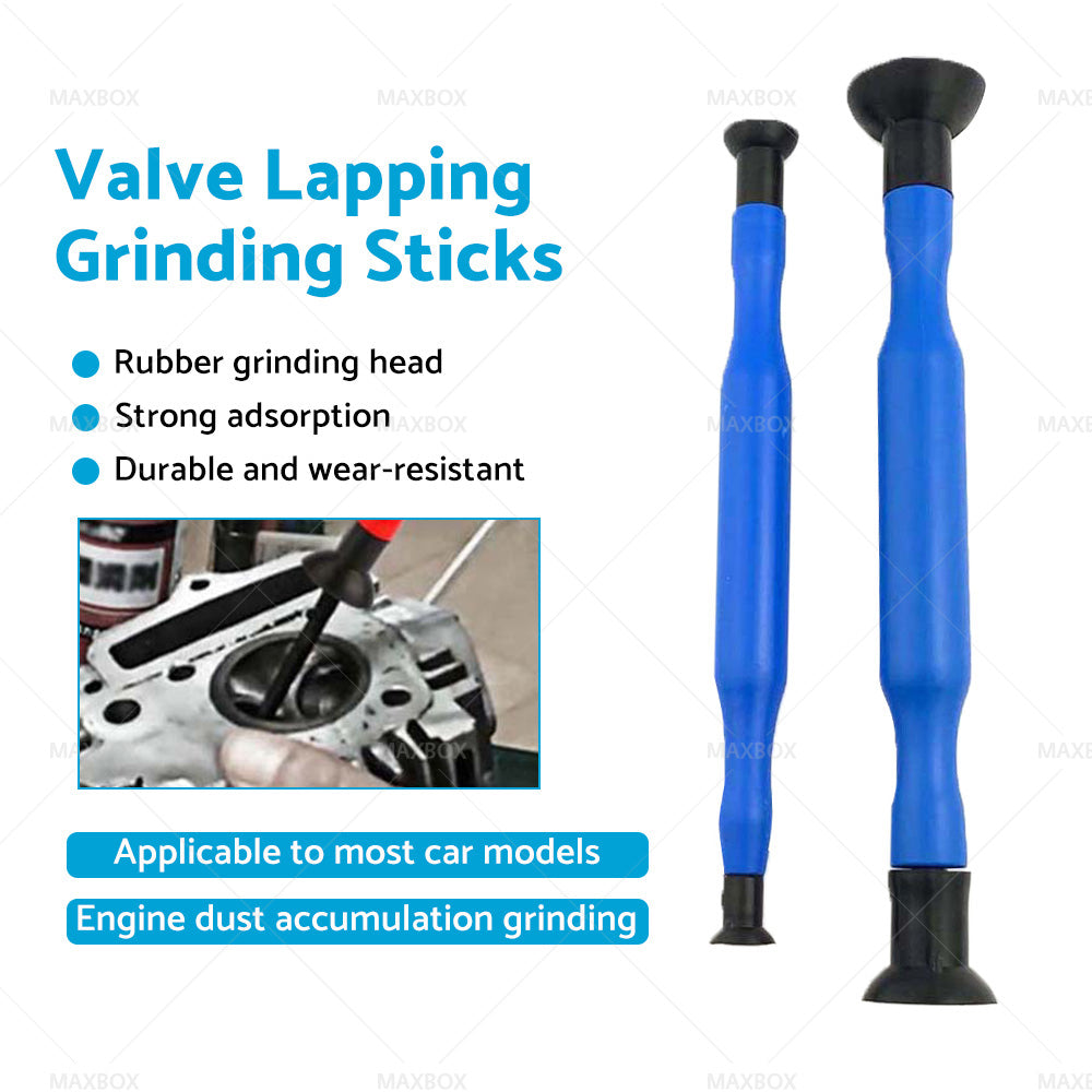 2x Valve Hand Lapping Grinding Sticks Valve Lapper Tool with Suction Cups Kit