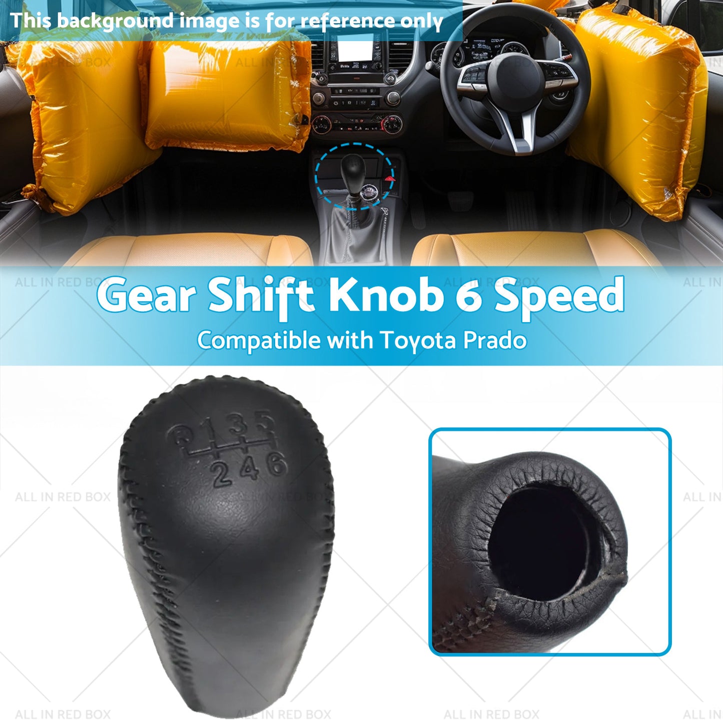 Gear Shift Knob 6 Speed Suitable for 09-17 Toyota Prado 120 150 Series GDJ GRJ